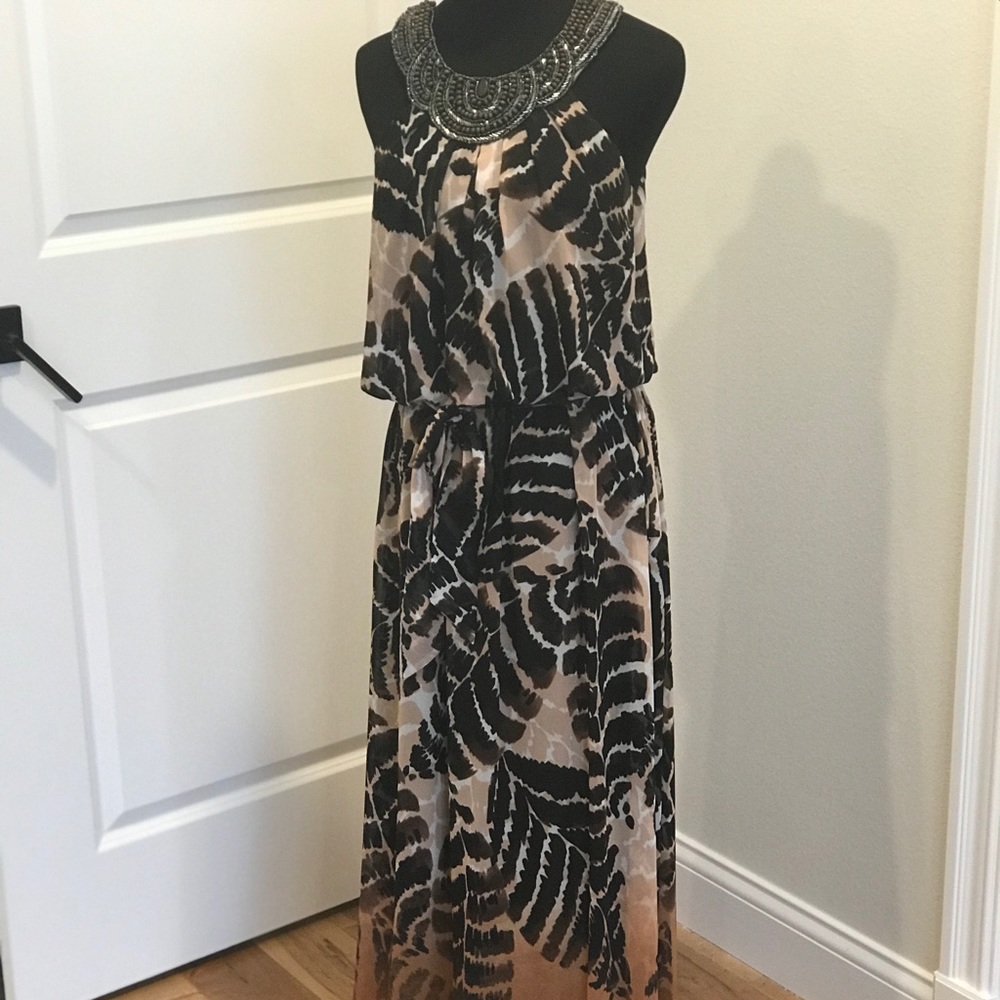 Jessica Howard Beaded Maxi Dress